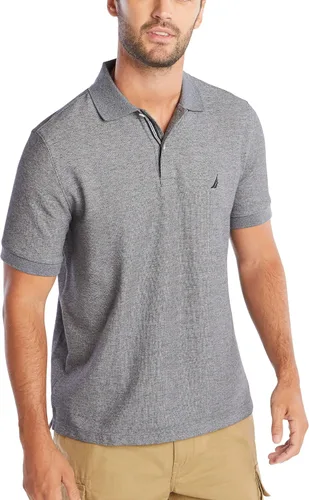Miniatura 49 de Nautica playera polo clásica de mangas cortas, color sólido, para hombre