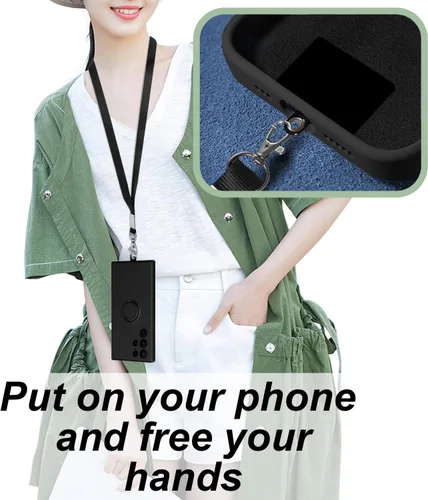 Miniatura 5 de Funda para Galaxy S22 Ultra, con soporte de anillo giratorio de 360° y correa de silicona líquida, delgada, a prueba de golpes, funda protectora Azul