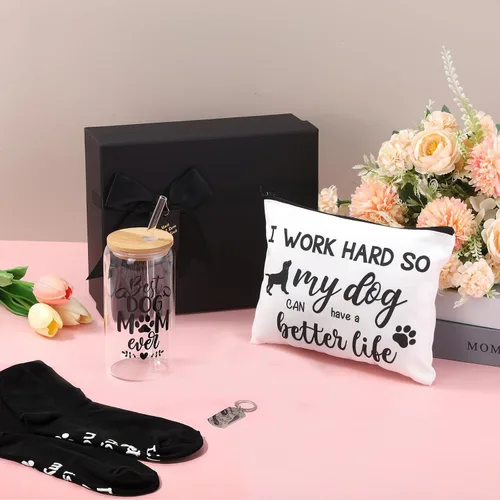 Miniatura 5 de Mifoci 5 piezas de regalo para el día de la madre, regalo para el día de la madre, vaso de café de 16 onzas con tapas para pajitas, calcetines