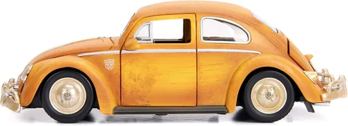 Miniatura 4 de Jada Toys Transformers Bumblebee Volkswagen Beetle - Coche fundido a presión, vehículo a escala 1:24 y figura de metal coleccionable Charlie de 2.75