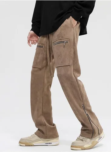 Miniatura 9 de Pantalones deportivos de gamuza sintética para mujer, pantalones de baile acampanados para hombre