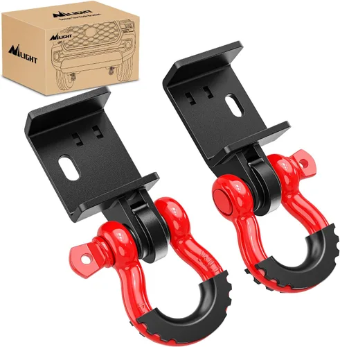 Miniatura 45 de Nilight Receptor de enganche de grillete de 2 pulgadas, 45000 libras, resistencia a la rotura, grillete de anillo en D de 3/4 pulgadas con pasador