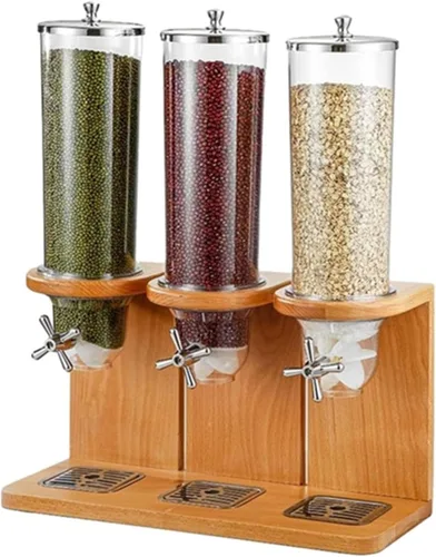 Miniatura 10 de Dispensador de cereales para encimera, grandes recipientes de cereales, dispensador de almacenamiento de 3.5L/7L/10.5L, dispensador de alimentos