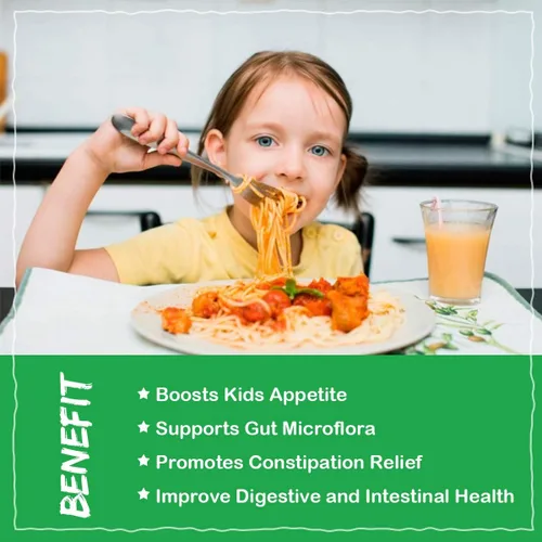 Miniatura 9 de Probióticos y prebióticos para niños en polvo a partir de 3 años, apoyo al sistema digestivo e inmunológico para niños con fuente natural, promueve