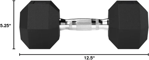 Miniatura 5 de Amazon Basics Rubber Hex Dumbbell Hand