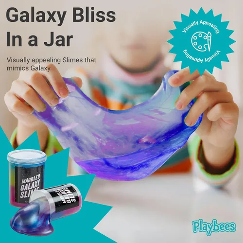 Miniatura 6 de Slime de unicornio de galaxia marmolada – Paquete de 12 – Kit de unicornio cósmico para estimulación sensorial y juego creativo, regalo perfecto