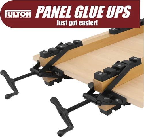 Miniatura 3 de Peachtree Woodworking Supply Paquete de 2 abrazaderas de presión de 4 vías para sujetar paneles desde todas las direcciones. Para carpinteros