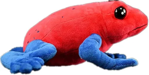 Miniatura 3 de Tiny Heart Juguete de peluche de rana de dardo venenoso de fresa de simulación, lindo y realista de fresa, rana de dardo de fresa, figuras
