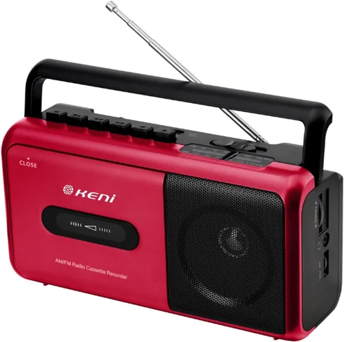 Miniatura 8 de G Keni Grabador portátil de cinta de casete, reproductor de casete de radio AM/FM con altavoz integrado, conector para auriculares, reproductor
