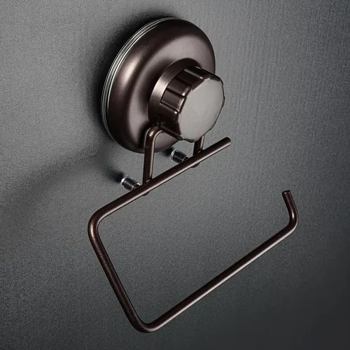 Miniatura 4 de HASKO accessories - Potente soporte de papel higiénico con ventosa al vacío – Montaje en pared sin perforaciones Dispensador de rollos de papel