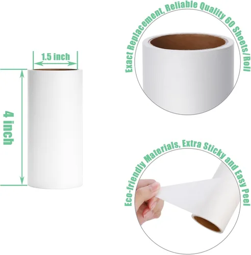 Miniatura 3 de Recambios de rodillo de pelusa de 4 pulgadas compatibles con Evercare PetLovers Muji Swihauk Bailalibo y más rodillos de pelusa estándar de 4 Solo