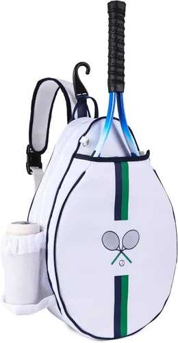 Rejolly Bolsa Bandolera de Raqueta de Tenis para Mujeres y Hombres Acolchada Resistente al Agua Funda de Raqueta de Un Hombro Cruzada para 2