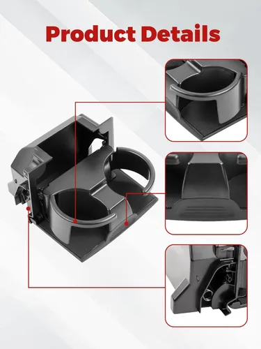 Miniatura 4 de Portavasos de consola compatible con Nissan Pathfinder 2005-2012, Nissan Xterra 2005-2015, Nissan Frontier 2005-2019. Reemplaza 96965-ZP00C