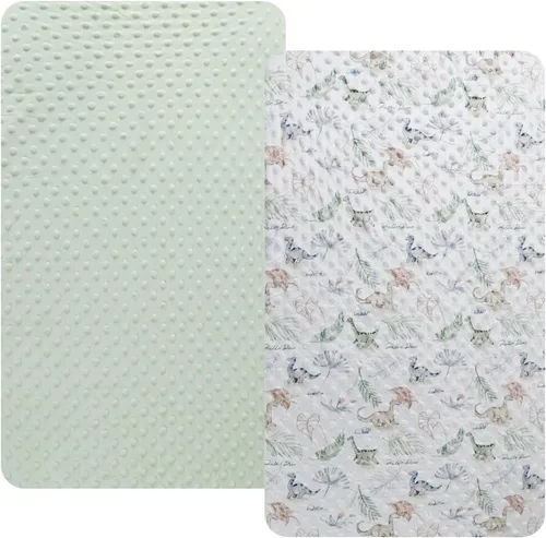 Miniatura 15 de Dot - Juego de sábanas para moisés, paquete de 2 sábanas elásticas ajustables para cuna, ultra suaves, ajuste universal, almohadilla rectangular