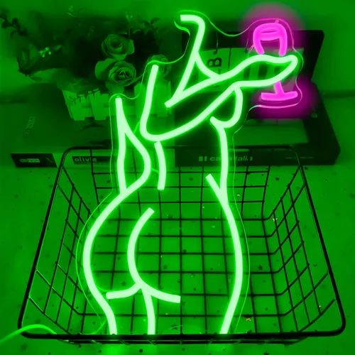 Miniatura 3 de Letrero de Neón Lady Back Regulable Letrero LED Luces de Neón de Mujer Letreros de Neón de Mujer Sexy para Dormitorio Cueva del Hombre Bar Tienda