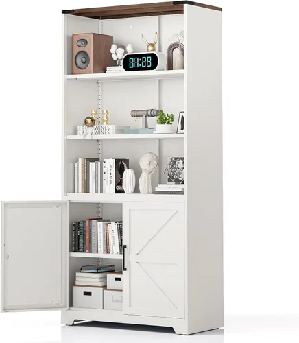 Miniatura 27 de VINGLI Armario de Pared para Garaje con Puertas con Cerradura y Estante Ajustable, Gabinete de Pared de Metal, Gabinete de Almacenamiento Superior