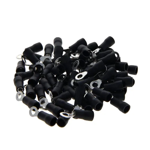 Heyiarbeit Pre aislado tipo anillo cobre engarzado terminales RV1.25-3.2 alambre engarzado terminales conectores para bricolaje cableado eléctrico