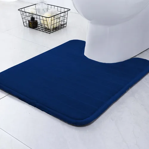 Miniatura 30 de SWEMSTAR Alfombra de baño de espuma viscoelástica con alfombra de inodoro, tapete de baño absorbente de agua para suelo de baño, antideslizante
