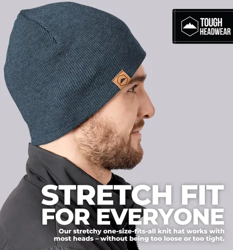Miniatura 11 de Tough Headwear Daily Knit Beanie – Gorros para hombre – Sombreros de invierno para hombres y mujeres – Sombreros de punto cálidos para clima frío