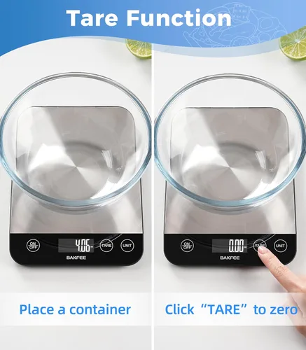 Miniatura 7 de Báscula digital de cocina de 33 libras, báscula de alimentos recargable con acero inoxidable, gramos y onzas, carga USB, 0.04 oz de alta precisión