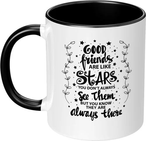 Miniatura 12 de Good Friends are Like Stars You Don't Always See Them but Know They Always There - Taza de café de cerámica con tema de la amistad, regalo