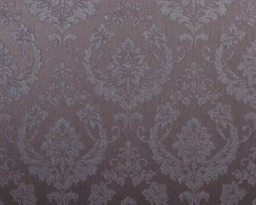 Muestra solo para fines de exhibición. Papel tapiz texturizado Concord con motivos florales de damasco, satén morado, 7 x 10 pulgadas, 266736
