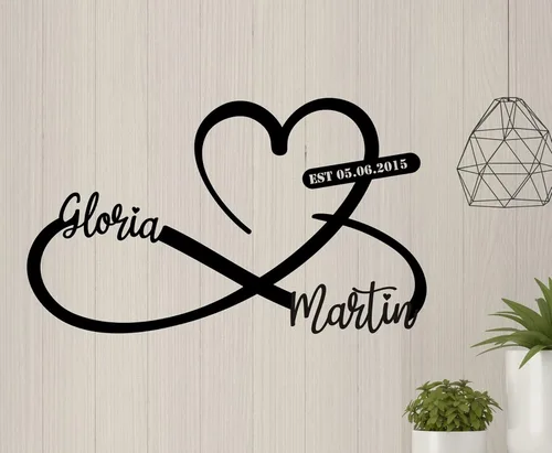 Miniatura 8 de Mariposa y corazones, arte de pared de metal personalizado, decoración moderna del hogar, decoración de pared de metal, regalo de inauguración
