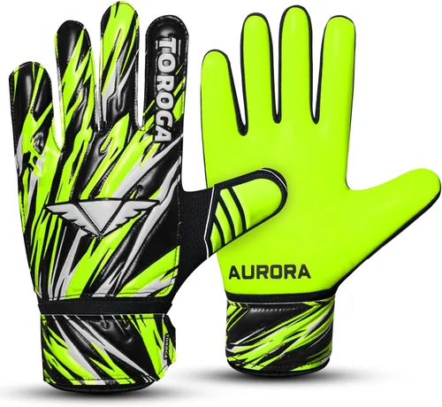 Miniatura 12 de Guantes de portero – Guantes de fútbol de agarre fuerte con protección doble en la cintura y palma de látex antideslizante – Cómodos para niños, Cian