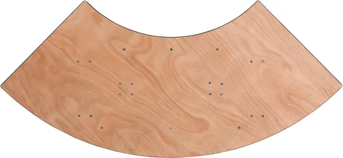 Miniatura 2 de BizChair Mesa plegable para banquetes de madera serpentina de 5.5 pies x 2 pies