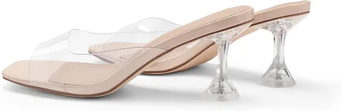 Miniatura 3 de DREAM PAIRS Sandalias de tacón de aguja altas con punta cuadrada para mujer