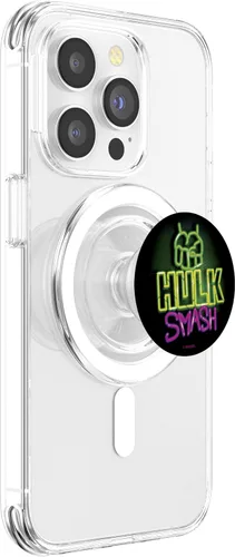 Miniatura 3 de Marvel Avengers Hulk Smash Neon PopSockets MagSafe PopGrip para iPhone