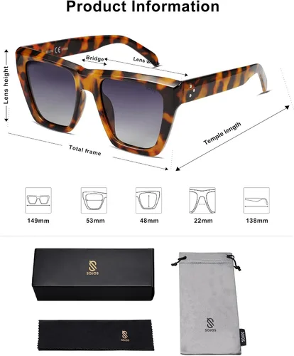 Miniatura 5 de SOJOS - Gafas de sol de moda para mujer y hombre