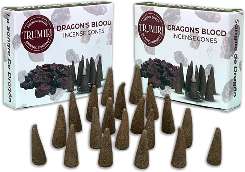 Miniatura 35 de TRUMIRI Incienso ámbar – Paquete de 20 conos (2 x 10) – Incienso de cono perfumado