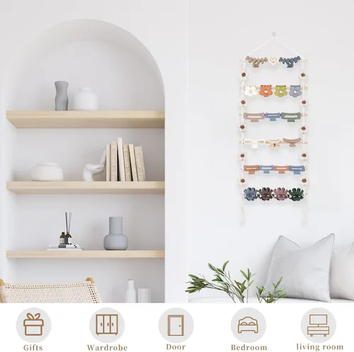 Miniatura 3 de SNOWSTAR Organizador de Pinzas de Pelo con Flor, Soporte Colgante para Pinzas de Pelo y Almacenamiento para Mujeres y Niñas, Perchero para Pinzas
