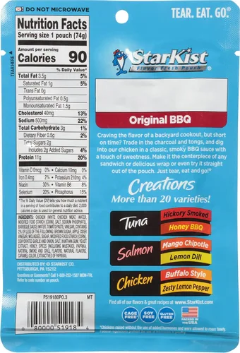 Miniatura 157 de StarKist Chicken Creations BOLD - Bolsa estilo búfalo (5 onzas, 12 unidades) Carne blanca totalmente cocida con alto contenido de proteínas, sin