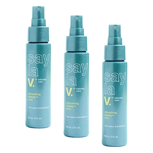 Miniatura 9 de say la V. Spray de higiene femenina refrescante para neutralizar el olor de vulva, prebióticos naturales, aloe vera y agua de rosas, probado por