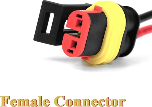 Miniatura 3 de Conectores eléctricos impermeables de 2 pines de 16 AWG, macho y hembra, de 16 AWG, kit de enchufe de arnés de cable adecuado para automóvil