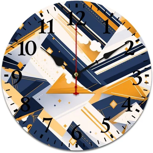 Miniatura 12 de Relojes de pared de 10 pulgadas, sombrero de Navidad, flamenco, reloj colgante de madera, silencioso, sin tictac, números arábigos, estilo país
