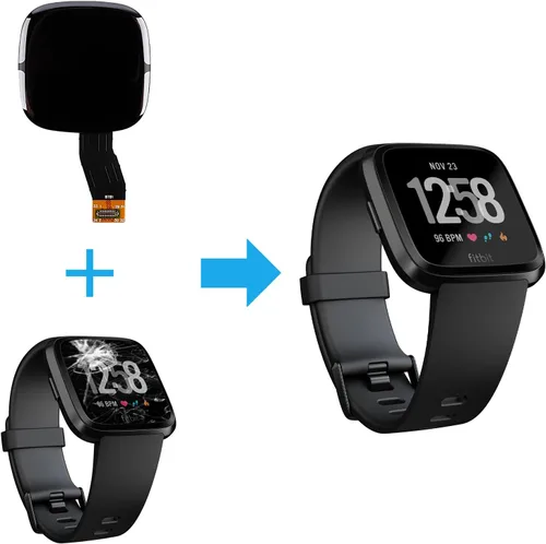 Miniatura 4 de Duotipa [Nuevo] Reemplazo del conjunto del digitizador de pantalla táctil LCD para reloj Fitbit Versa 4/Fitbit Sense 2 con kit de herramientas