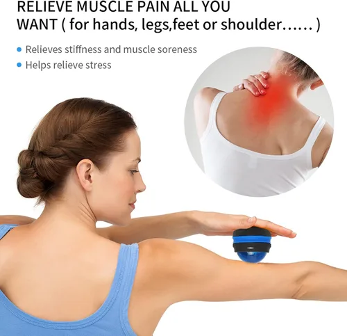 Miniatura 6 de Coolrunner Bola de masaje, masajeador manual de rodillo, terapia de auto masaje manual y herramientas de relajación de cuerpo completo para dolores