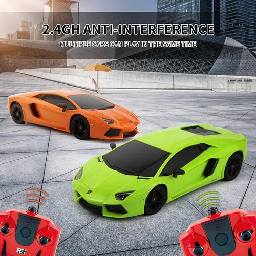 Miniatura 3 de RC Automóvil de control remoto con diseño 1:18 Lamborghini Aventador, eléctrico y deportivo, para carreras, modelo con licencia, para niños y niñas