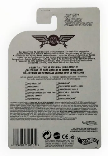 Miniatura 2 de Hot Wheels 2003 Final Run Porsche 911 Carrera 10/12 BLANCO #204 Escala 1:64