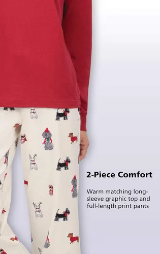 Miniatura 5 de PajamaGram - Conjunto de pijama de franela para mujer