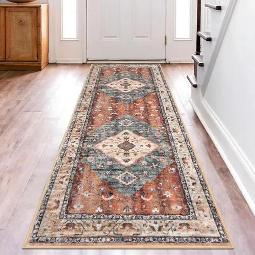 Miniatura 143 de KOZYFLY Alfombra Pequeña de Área 2x3 Pies Alfombras para Entrada Lavable Boho Alfombra de Entrada Antideslizante Tapete de Puerta Interior Entrada