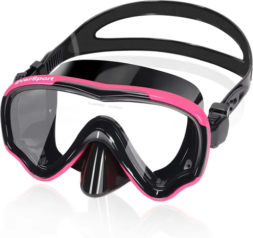 EverSport Gafas de natación para adultos con cubierta para la nariz, máscara de buceo transparente antivaho amplia visión sin borrosidad para