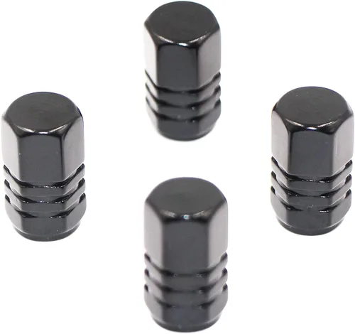Accretion Tapones para válvula de neumático de automóvil, 4 tapas de aire, forma hexagonal, universales para automóviles, SUV, bicicletas, camiones