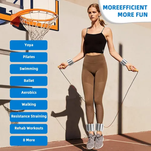 Miniatura 5 de Pesas de tobillo para mujeres y hombres, pulsera de entrenamiento con peso ajustable para muñeca para entrenamiento en casa, entrenamiento de Gris