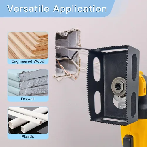 Miniatura 2 de 1 pieza de cortador de ranura rectangular mejorado, compatible con herramientas multifuncionales oscilantes Dewalt 20V y Milwaukee M18, cortador