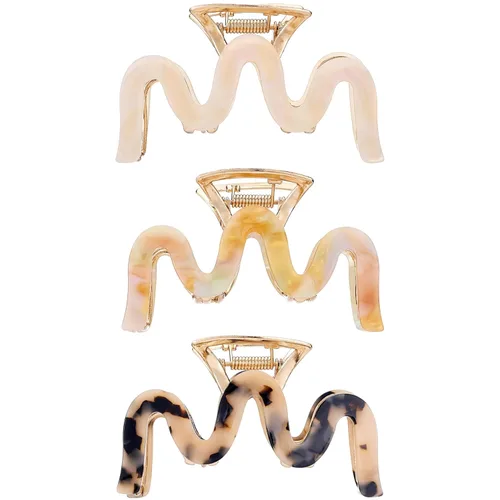 Miniatura 10 de Sinide - Pinzas de metal para el cabello de 3.5 pulgadas, pinzas grandes de acetato de celulosa, pinzas para cabello largo y grueso, accesorios