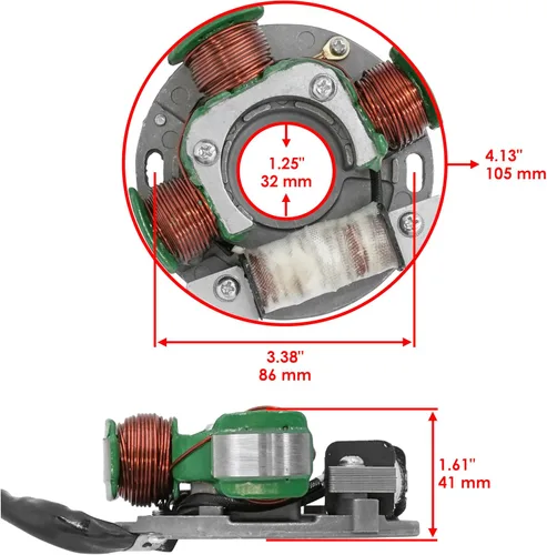 Miniatura 2 de Caltric Estator compatible con Polaris Trail Blazer 250 1998 1999 2000 2001 2002 2003 2004 2005 2006